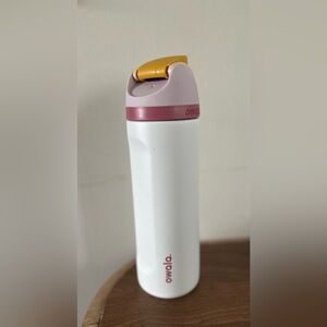 Owala White and Pink Water Bottle